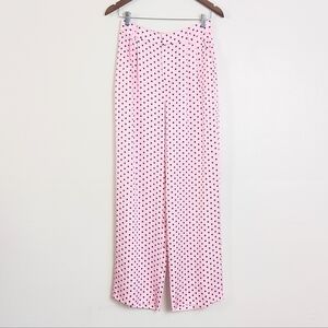 Vineyard Vines Women's Pants Kentucky Derby 4 Polkadot Trousers Pink Wide Leg